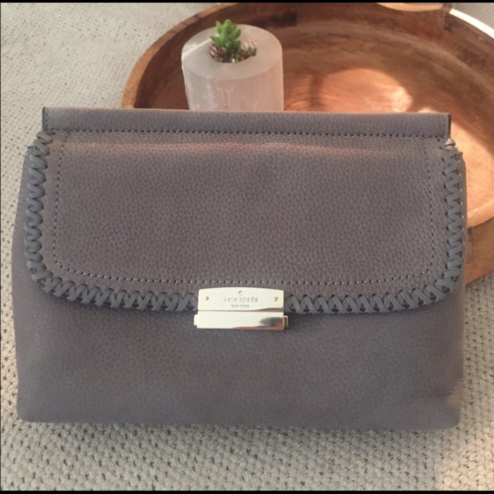 Gray Kate Spade Dilia Somerton Street Clutch